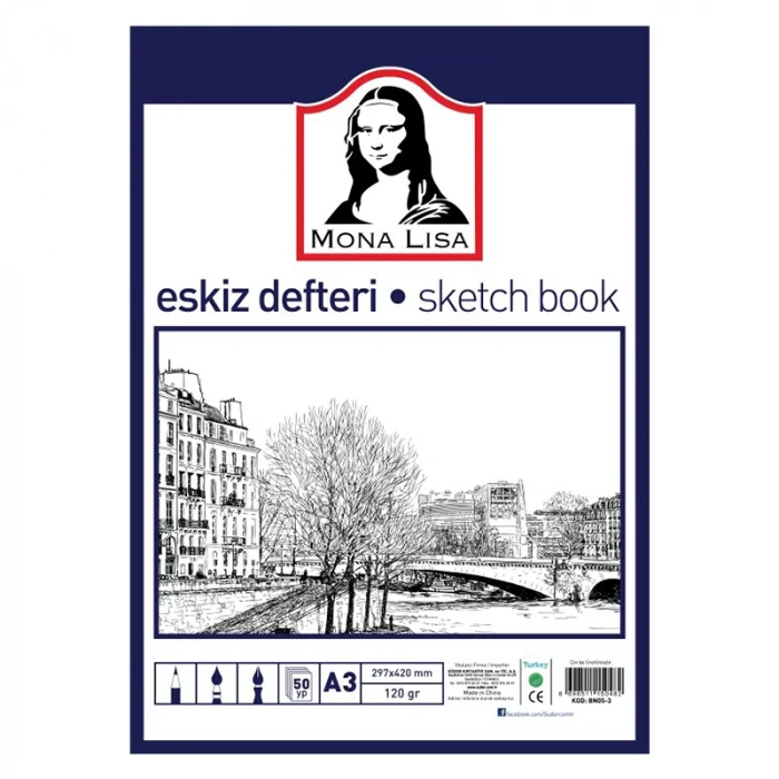 SÜDOR ESKİZ DEFTERİ A3 120 gr 50 YP BN05-3