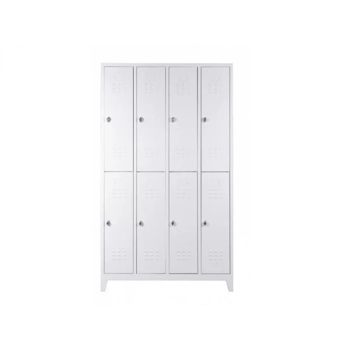 Metal Sekiz Yarım Boy Kapılı Ekonomik Soyunma Dolabı Gri Renk