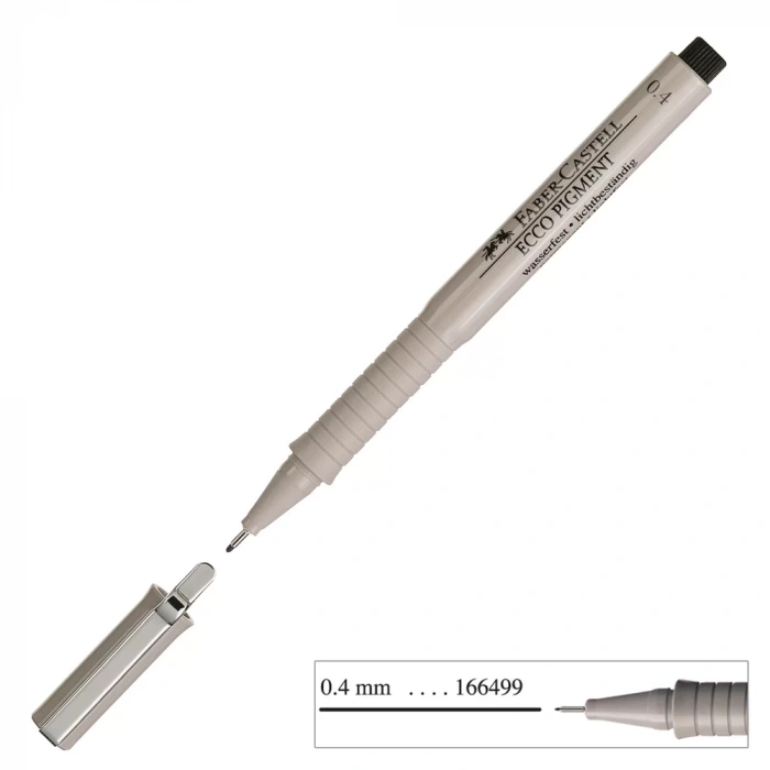 Faber Castell Ecco Pigment Çizim Kalemi 0.4 mm Siyah