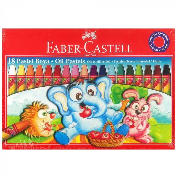 Faber Castell Karton Kutu Pastel Boya 18 Renk 125318