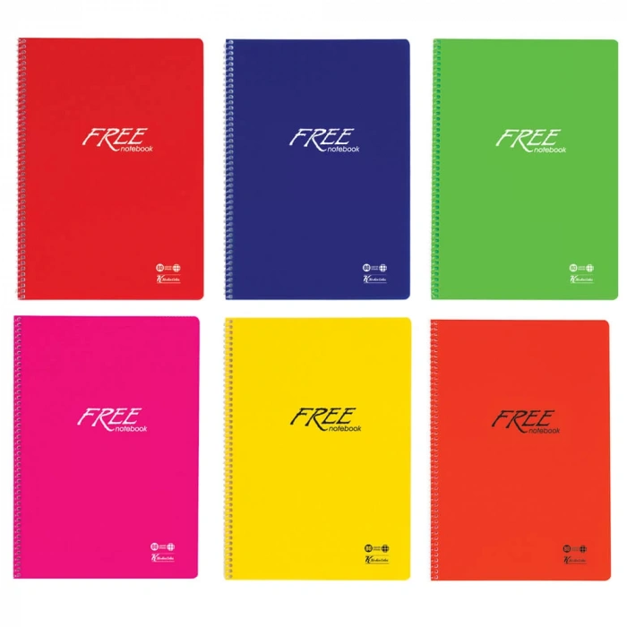 Keskin Color Free PP Kapak Dikişli Kareli Defter A4 100 Yaprak 320442-99