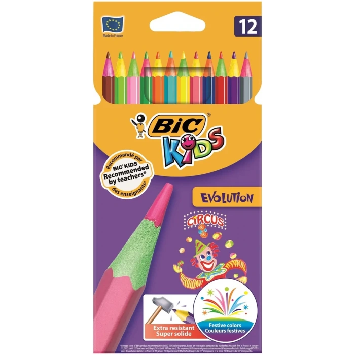 Bic Kids Evolution Circus Kuru Boya Kalemi 12 Renk 895789