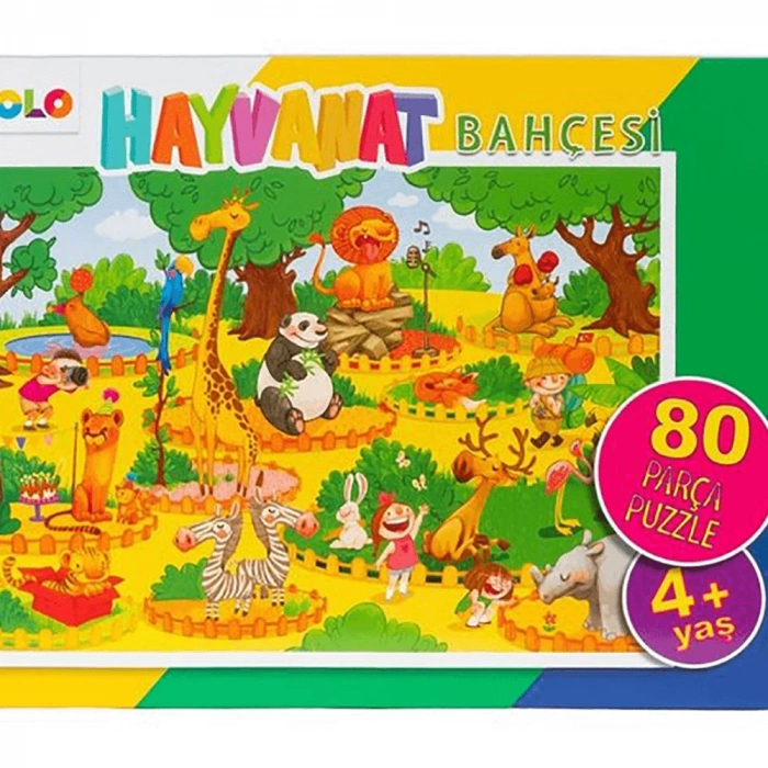 Eolo  80 Parça Puzzle - Hayvanat Bahçesi - Yer Puzzle