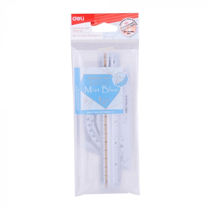 Deli Cetvel Seti 4’lü 15cm G02404