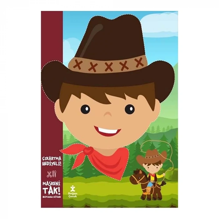 Maskeni Tak Kovboy Boyama Kitabı