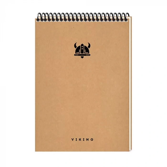 Keskin La Plume Viking 17x24cm Bloknot Kraft Kapak 60yp. Çizgili Üstten Spiralli 145491-99