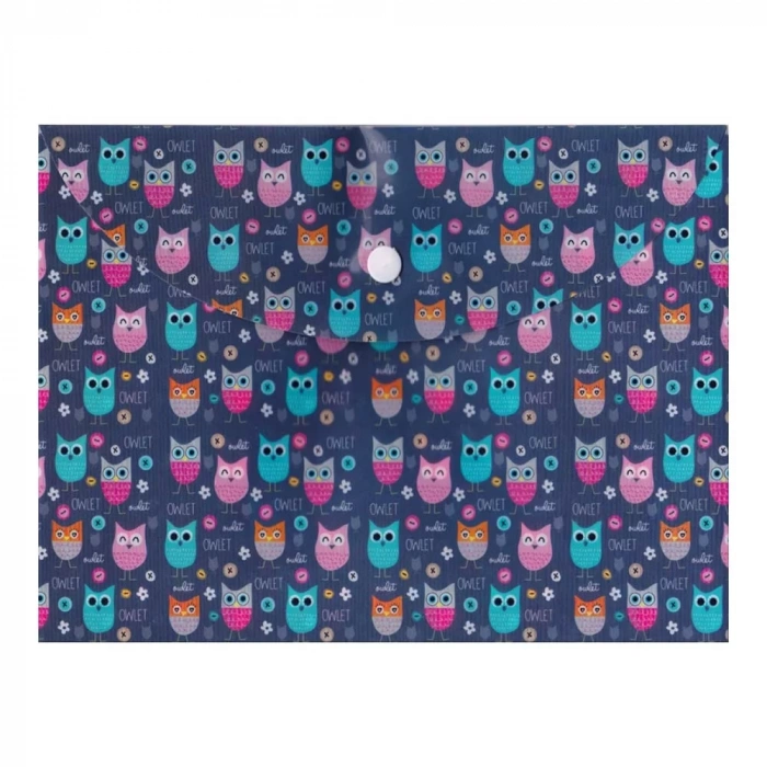 Vintage Label Desenli A5 Çıt Çıt Dosya 2826