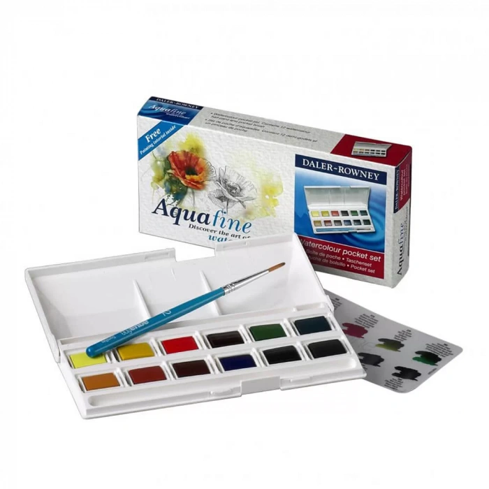 Daler Rowney Aquafine Tablet Sulu Boya Seti 12li 131900000
