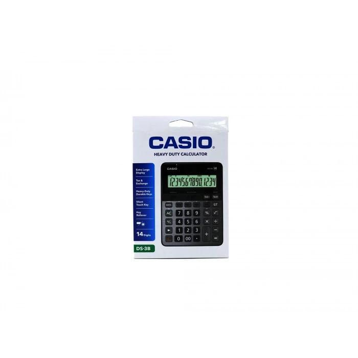 CASIO DS-3 B MASA ÜSTÜ HESAP MAKİNESİ 14 HANE