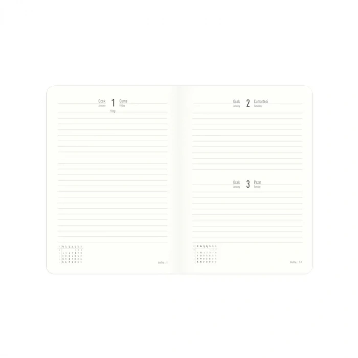 2024 AJANDA KESKİN 832900 GÜNLÜK AJANDA 14x20 TERMO DERİ TABA