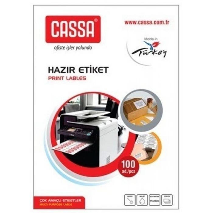 CASSA 1270 LASER ETİKET 40x20mm 70x100 7000 ADET