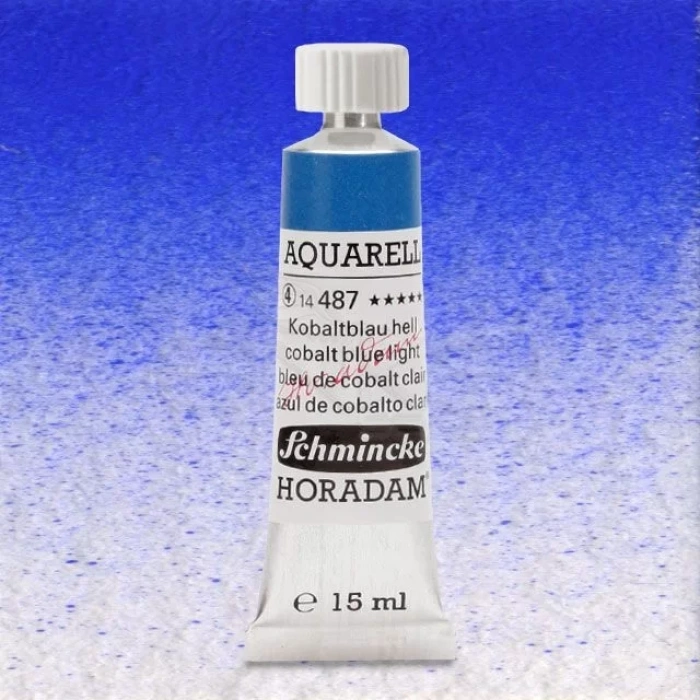 Schmincke Horadam Aquarell Tube 15ml Seri 4 Cobalt Blue Light 487