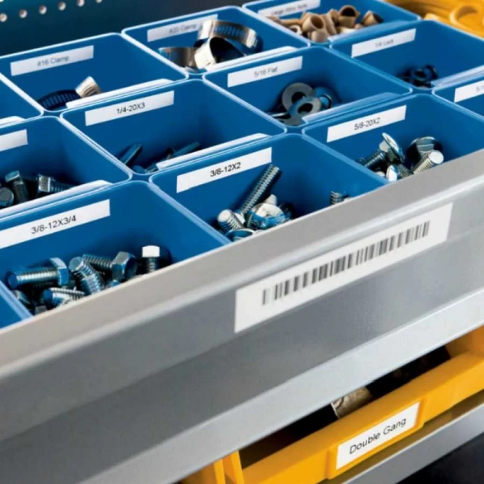 DYMO RhinoPRO 1734523 Beyaz/Siyah Sabit Polyester Şerit 24 mm x 5,5 mt