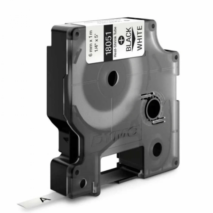 DYMO RhinoPRO 18051 Beyaz/Siyah Isıyla Küçülen Şerit 6 mm x 1,5 mt