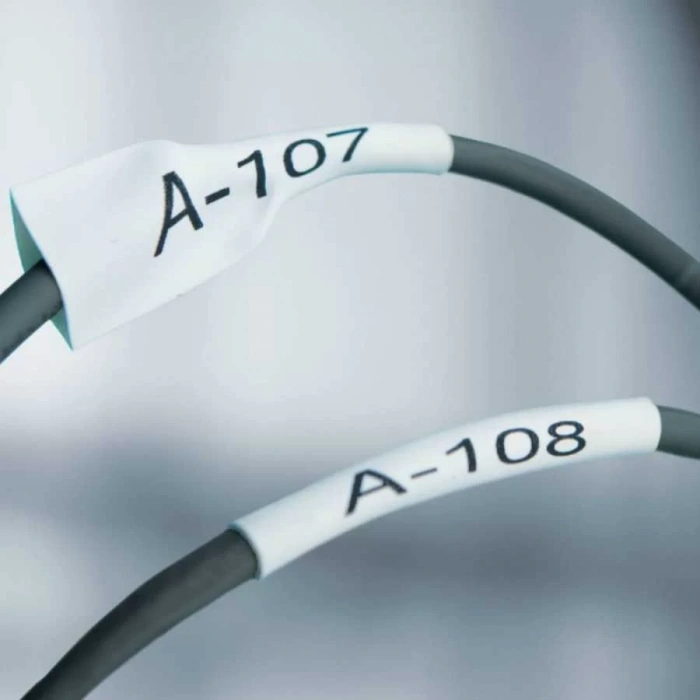 DYMO RhinoPRO 18055 Beyaz/Siyah Isıyla Küçülen Şerit 12 mm x 1,5 mt