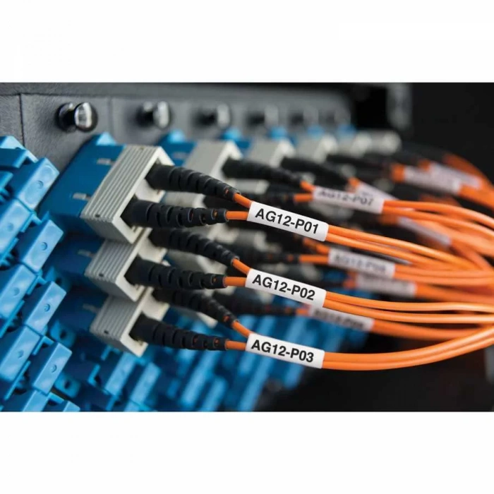 DYMO XTL 1868708 Lamineli Tel Kablo Etiketi 38x39mm Beyaz - Siyah (150 Adet)