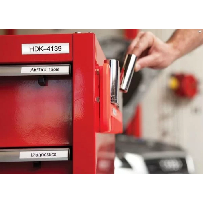 DYMO XTL 1868737 Permanent Polyester Etiket 12mm x 9,1m Beyaz - Siyah