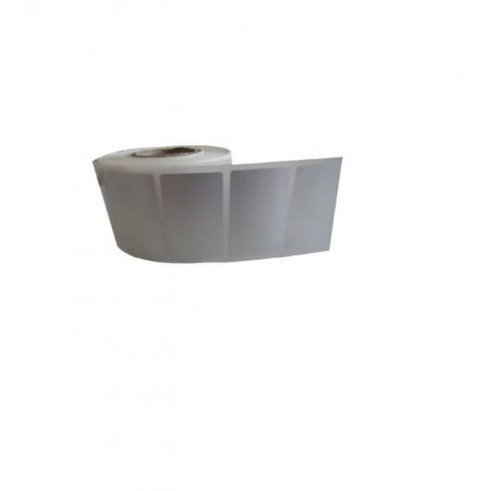 500lü Sarım Tekli Silver Mat Barkod Etiketi 75 x 100