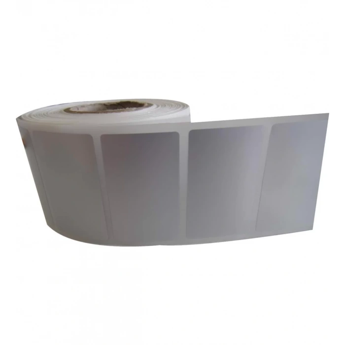 1000li Sarım Tekli Silver Mat Barkod Etiketi 40 x 80