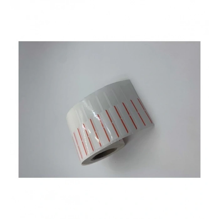 1250 Sarım Kuyumcu Etiketi Renkli Çizgili (İthal ) 10 x 72  Kırmızı