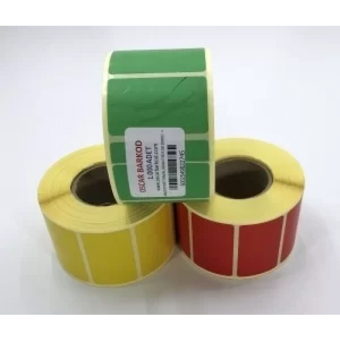 RENKLİ TERMAL BARKOD ETİKETİ 40X80 750´Lİ