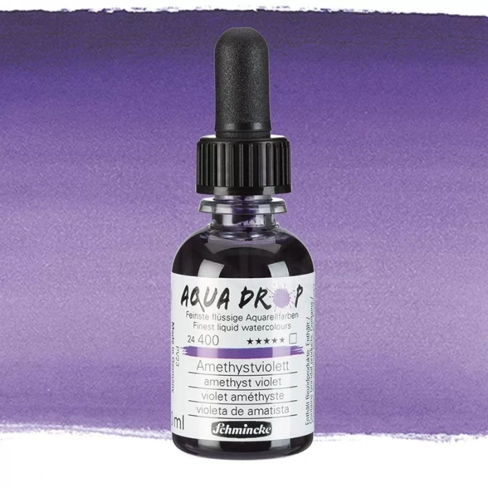 Schmincke Aqua Drop Sıvı Sulu Boya 30ml 400 Amethyst Violet