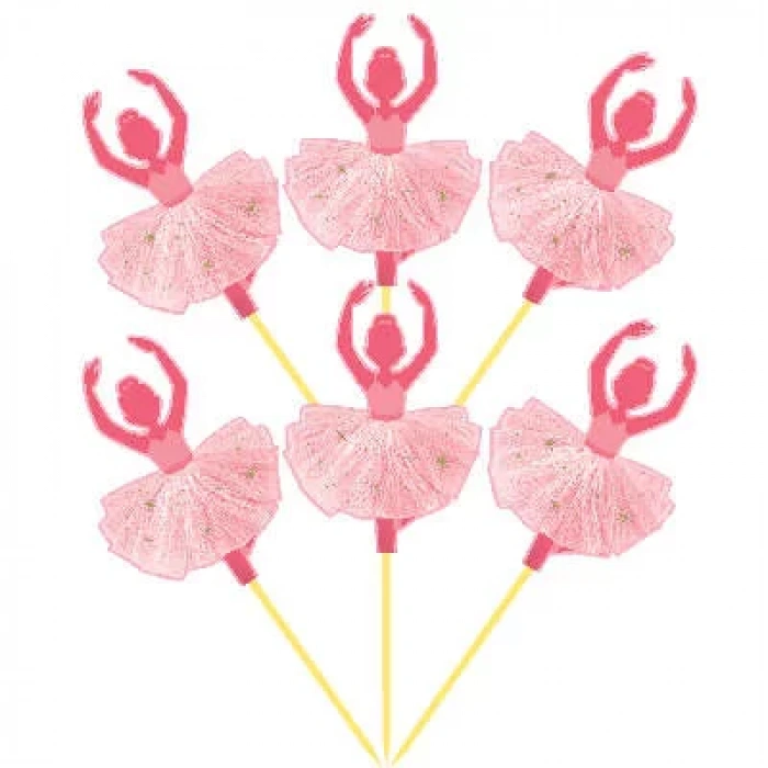 Balerin Partisi Şekilli  Kürdan Seti 12 Adet