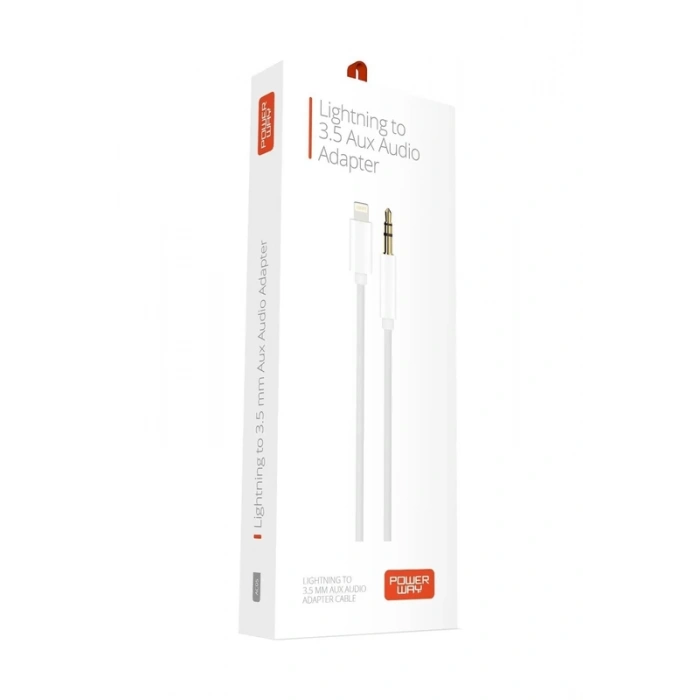 POWERWAY AC05 LİGHTNİNG TO 3.5mm AUX AUDİO SES ÇEVİRİCİ ADAPTÖR