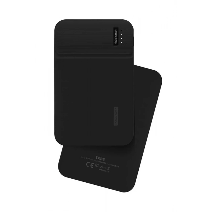 POWERWAY TXS5 5.000 MAH POWERBANK MİKRO USB GİRİŞLİ SİYAH