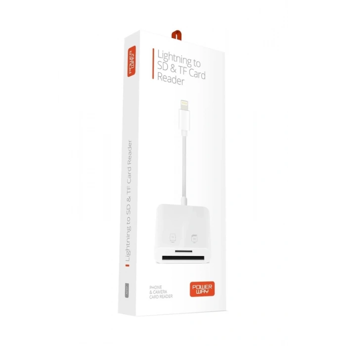 POWERWAY AC07 LİGHTNİNG TO SD TF CARD ÇEVİRİCİ KABLOSU