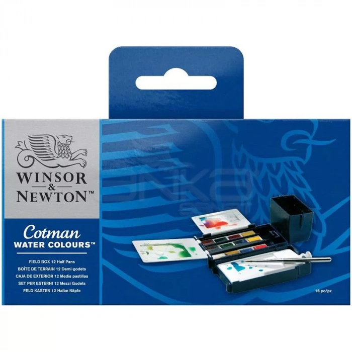 Winsor & Newton Cotman Field Box 12li Sulu Boya Seti Defterli S-1
