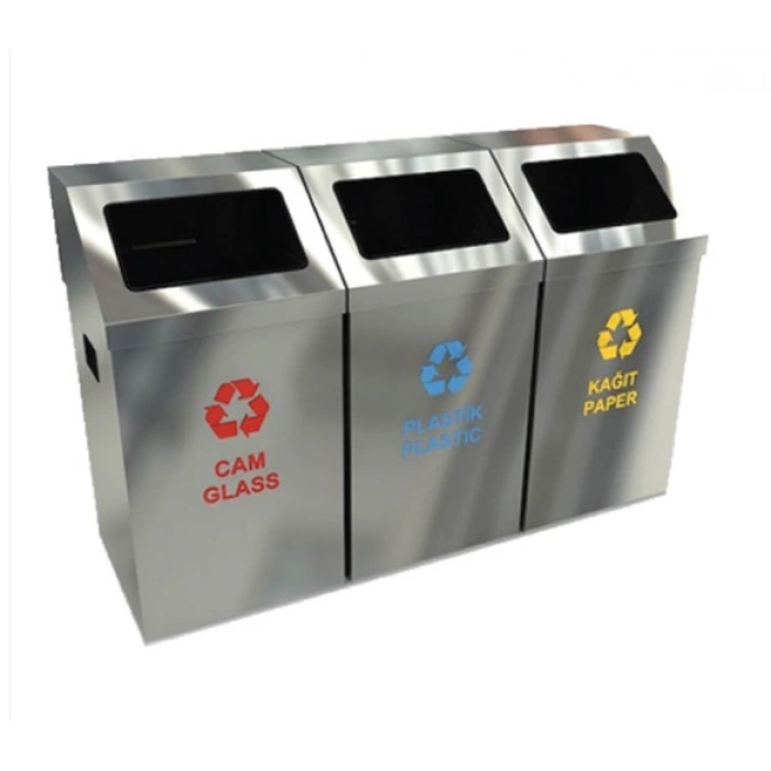 Ayrışım Kovası Krom 3lü Set ( Izgaralı )