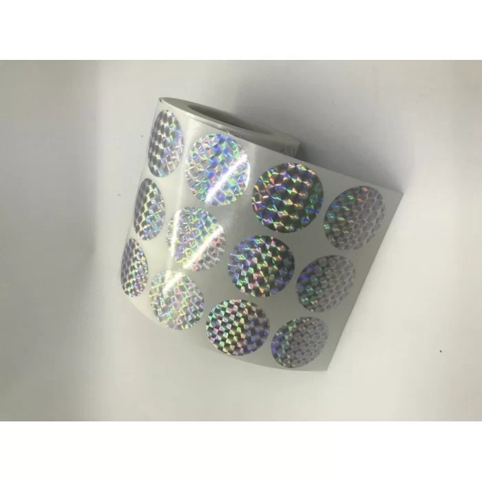 HOLOGRAM PLASTİK YUVARLAK ETİKET 30 MM 2000 Lİ SARIM