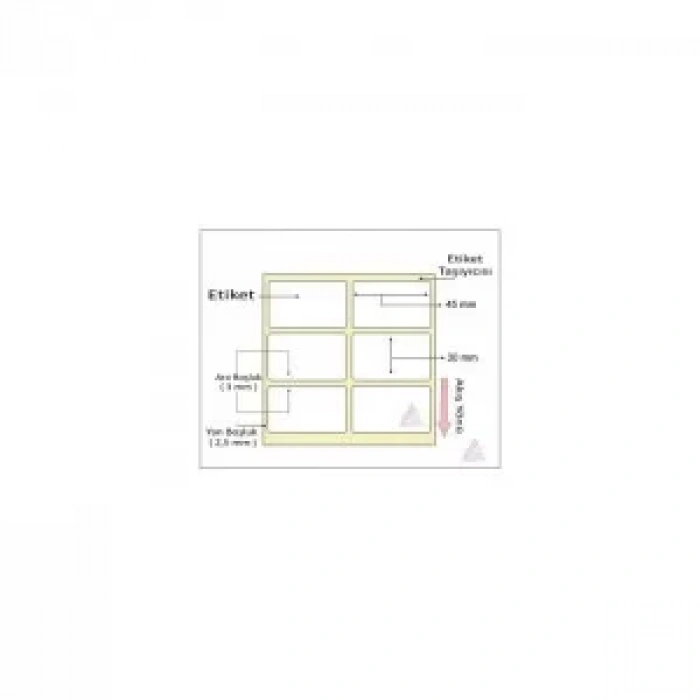 KUŞE BARKOD ETİKETİ 30X45 2000´Lİ