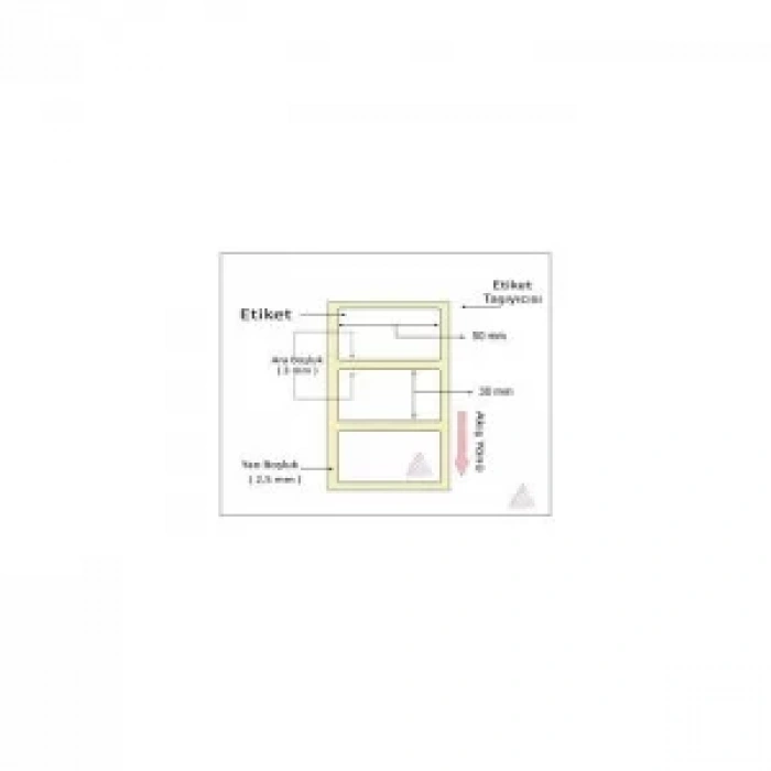 KUŞE BARKOD ETİKETİ 30X50 1000 Lİ