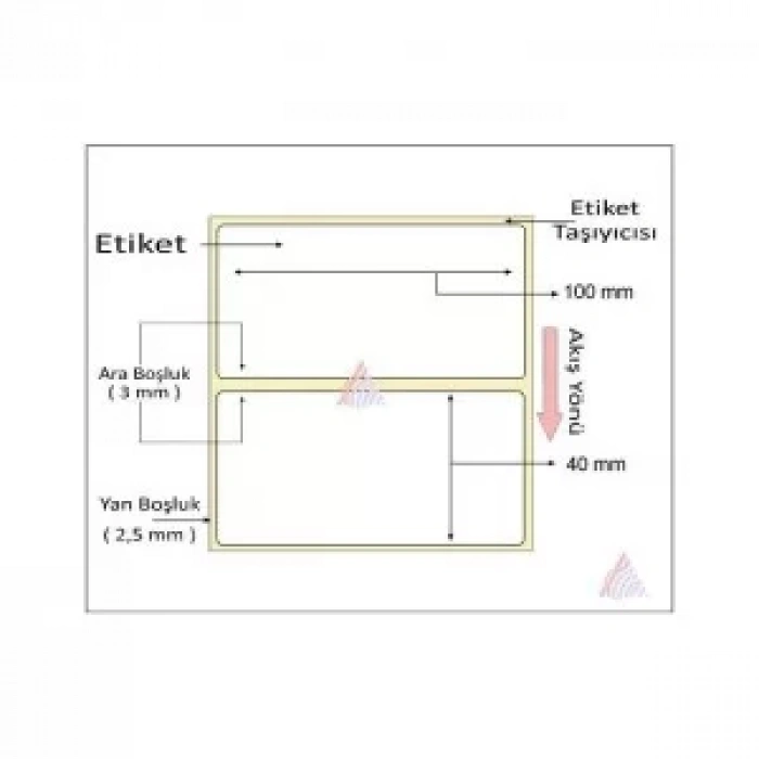 KUŞE BARKOD ETİKETİ 40X100 1000´LİK