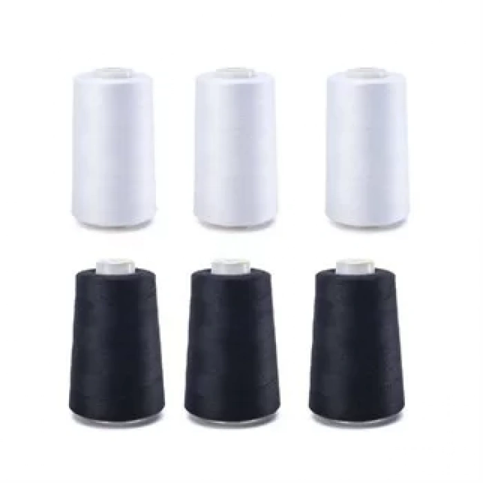 Oltalı 120 No Dikiş İpliği Siyah-Beyaz 6 Adet