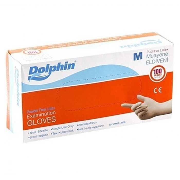 Pudrasız Lateks Muayene Eldiveni (M ) 100 Adet