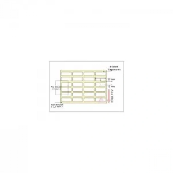 TERMAL BARKOD ETİKETİ 12X22 4LÜ 10000 LİK