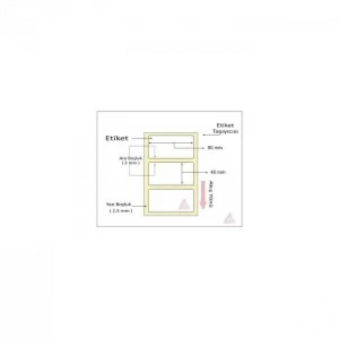 TERMAL BARKOD ETİKETİ 40X80 TEKLİ 1000 LİK