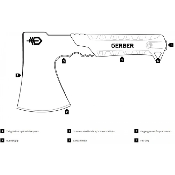 ​Gerber Pack Hatchet Balta Blisterli (31-003482)