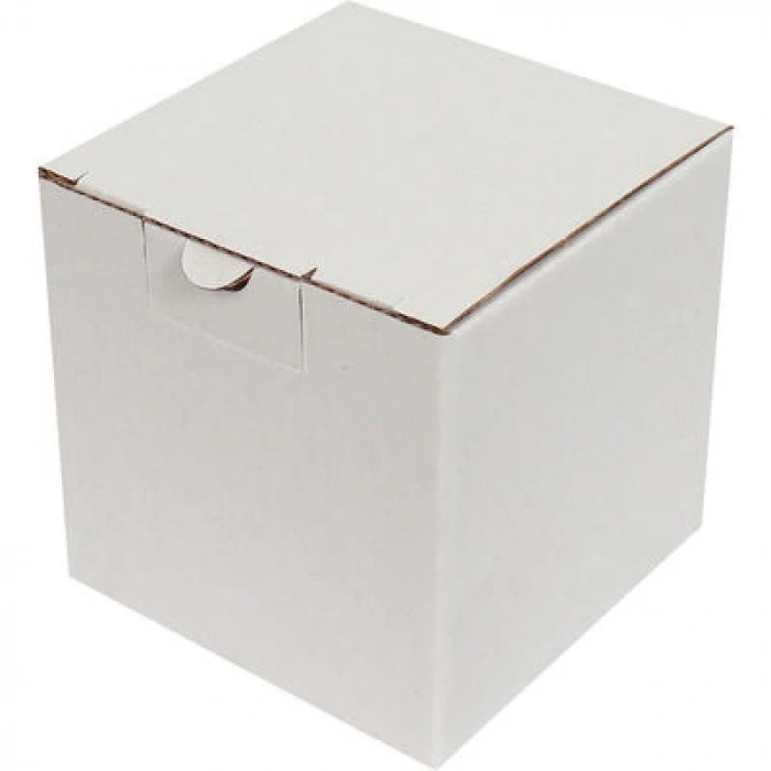 10,5x10,5x10,5cm Kilitli Kutu - Beyaz