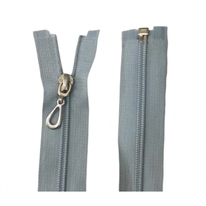 110cm Açık Gri Ferace Fermuarı