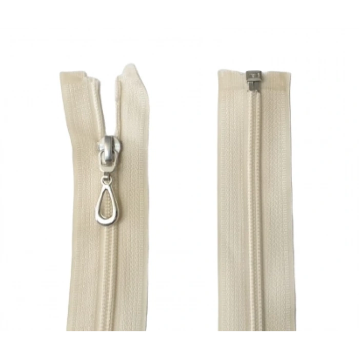 110cm Krem Ferace Fermuarı