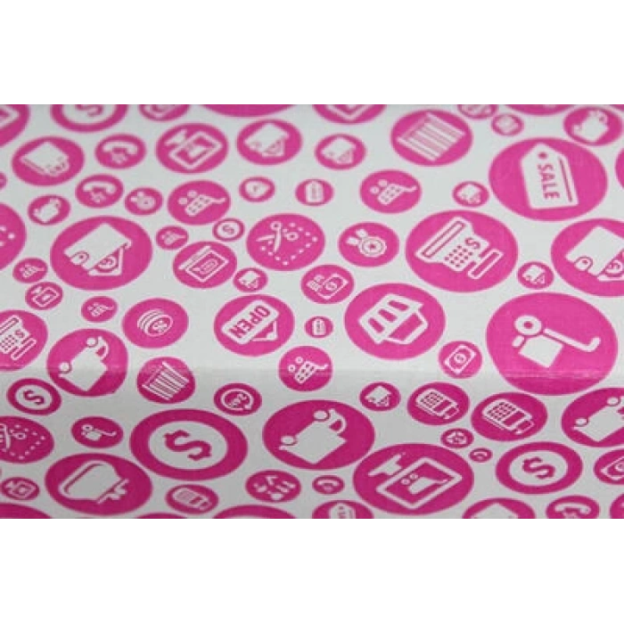 15,5x11x7,5cm Pembe Alışveriş Desenli Kutu