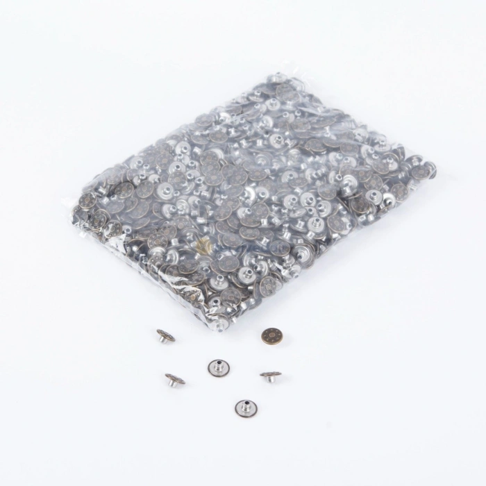 17mm Yıldızlı Antik Kot Düğmesi 1000 Adet Sac