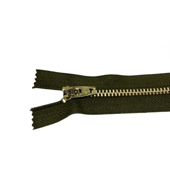 18cm Asker Yeşili Metal Fermuarı