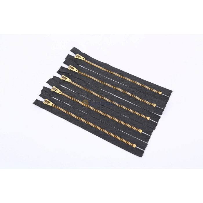 18cm Koyu Gri Metal Kot Pantolon Fermuarı 5 Adet