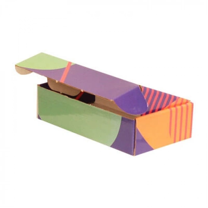 18x10x4,5cm Desenli Kutu - Yeşil-Lacivert-Yeşil