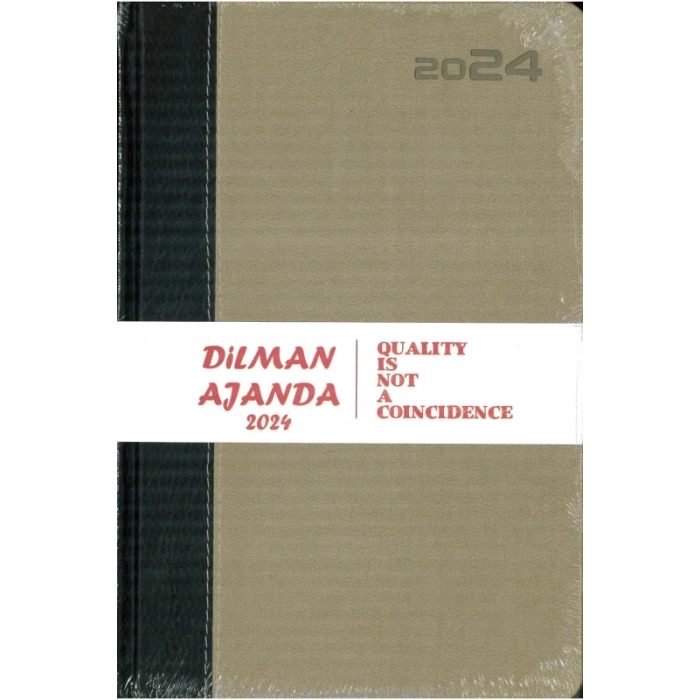 2024 AJANDA DİLMAN 8403 DİKİŞLİ GÜNLÜK AJANDA 17x24 İVORY TERMO DERİ